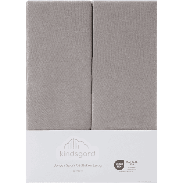 kindsgard Drap housse pour lit enfant laylig gris 60x120 cm lot de 2