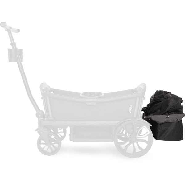 Veer Borsa posteriore grigio scuro/nero per carrello da trasporto per bambini