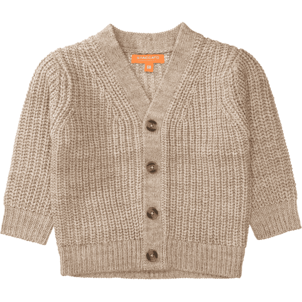 STACCATO Cardigan nøddebrun melange 