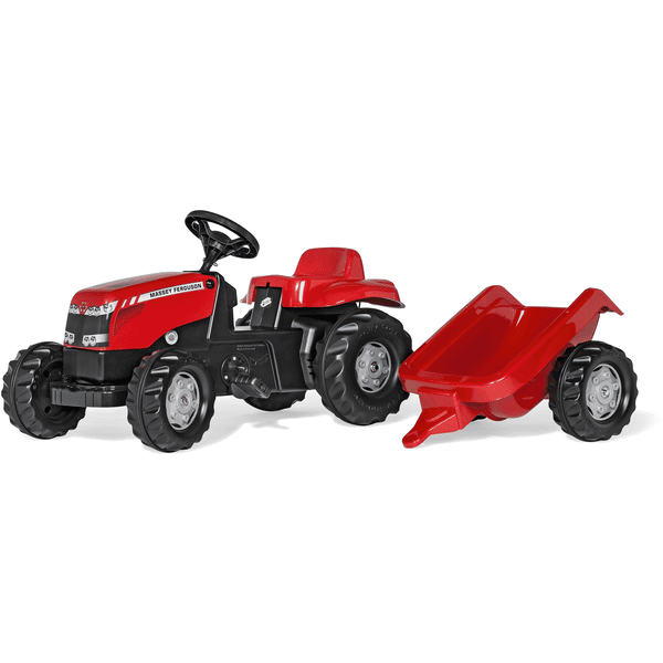 rolly toys Tracteur enfant à pédales rollykid MF et remorque rollyKid 012305