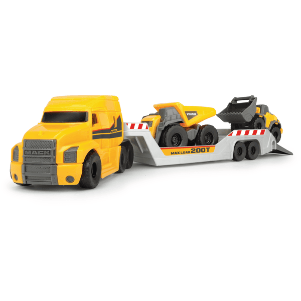 DICKIE Toys Camion enfant transport de véhicules Mack/Volvo Micro