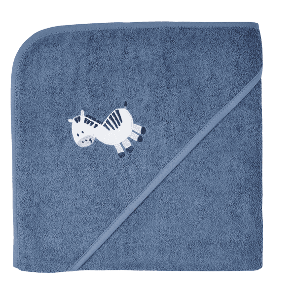 WÖRNER SÜDFROTTIER Badehåndklæde med hætte zebra mørkeblå 100 x 100 cm 