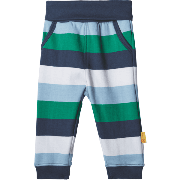 Steiff Pantalones de chándal para niños, con rayas en el black iris