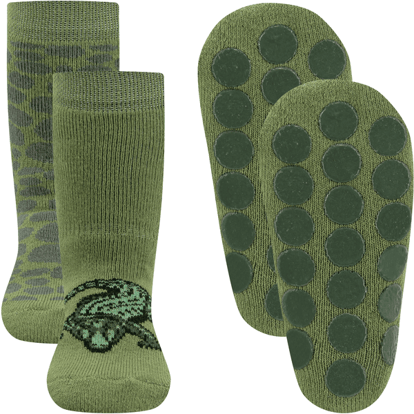 Ewers Ponožky Stopper 2-pack crocodile green 