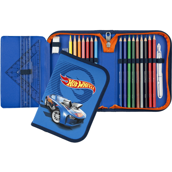 Scooli Trousse d'écolier remplie Hot Wheels