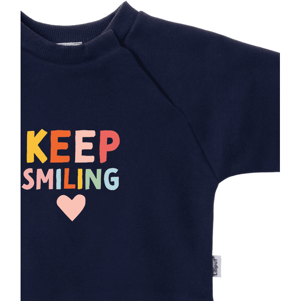 Liliput Sweatshirt 'Keep Smiling' blau