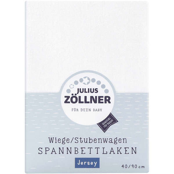 JULIUS ZÖLLNER Spannbetttuch Jersey für Wiege weiß