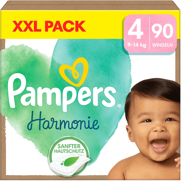 Pampers Harmonie maxiblöjor storlek 4, 9-14 kg, XXL-förpackning (1x 90 blöjor)