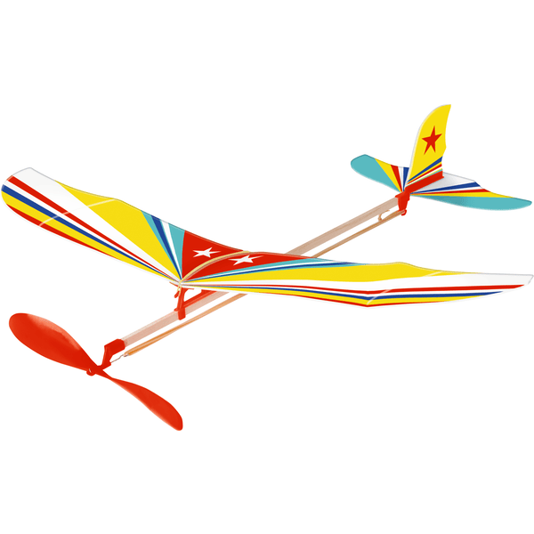SPIEGELBURG COPPENRATH Zweefvliegtuig met rubberen motor - Kleurrijke geschenken