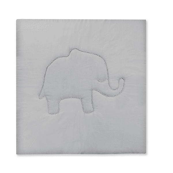 JULIUS ZÖLLNER Krabbeldecke Terra Elefant grau 120 x 120 cm