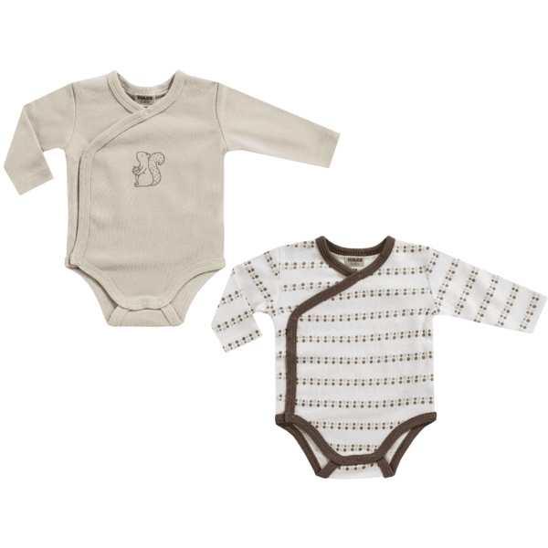 JACKY Pack de 2 bodies cambiantes beige/blanco