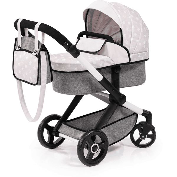 bayer Design Xeo Kombi-Puppenwagen Rosa/Grau