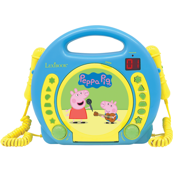 LEXIBOOK Peppa Pig CD-speler met twee microfoons