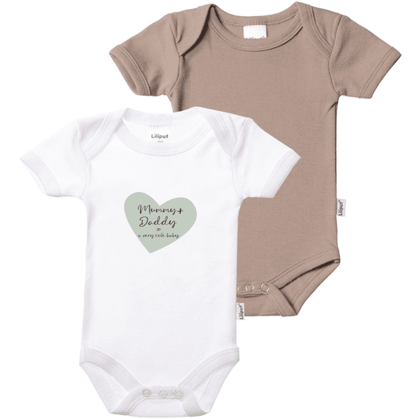 Liliput Baby-Body coffee Pack Mommy+Daddy 2er weiss