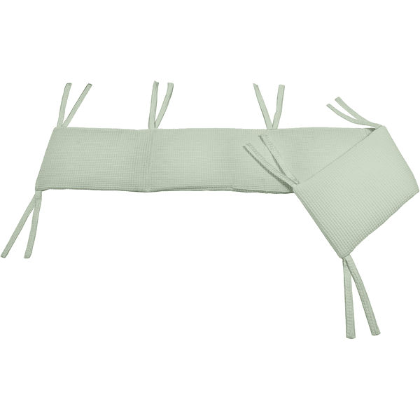 Dr. Sonne Nest voor co-sleeper wafelpiquet effen groen 26 x 170 cm