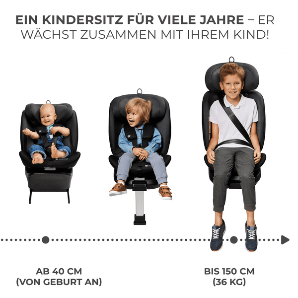 Kinderkraft Siège auto pivotant I-360 i-Size 40-150 cm gris