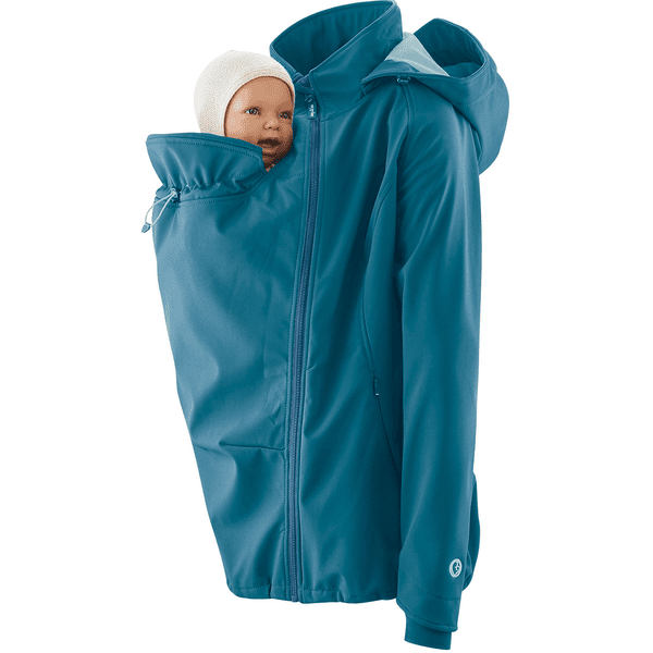 mamalila Giacca porta bebè in softshell, azzurro