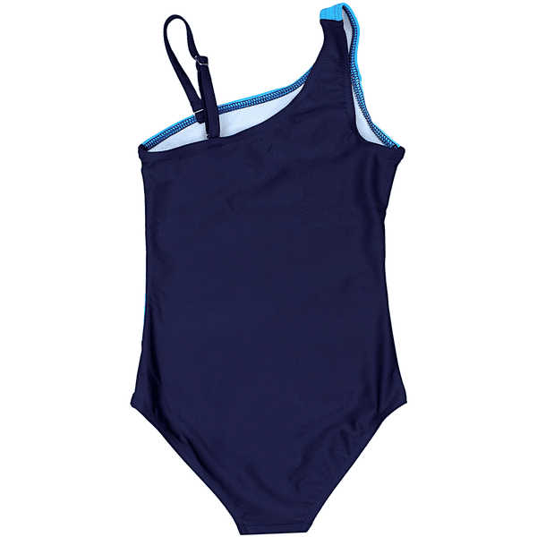 Aquarti Mädchen Badeanzug mit Bein Ringerrücken türkis/blau