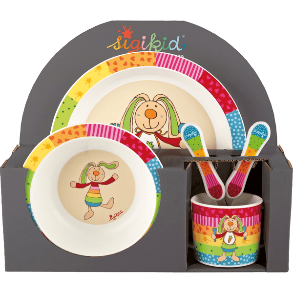 Rabbit sigikid® servies Bunny Regenboog kleurrijk voor kinderen