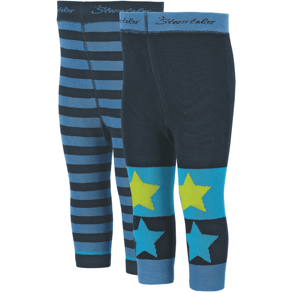 Sterntaler Leggings Doppelpack Ringel und Sterne marine