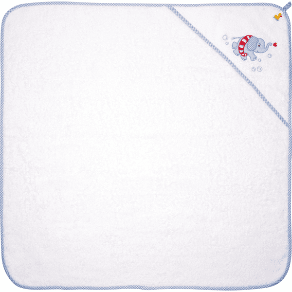 SPIEGELBURG COPPENRATH Ręcznik kąpielowy słoń z kapturem, jasnoniebieski - BabyGlück (ok. 80x80 cm)