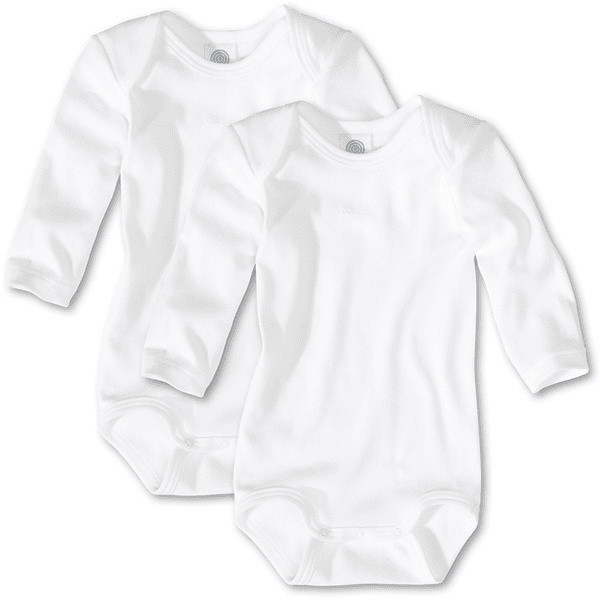 SANETTA Baby Bodies 1/1 arm hvid -dobbeltpakke-