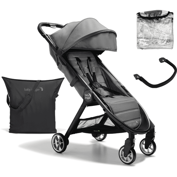 baby jogger Buggy City Tour 2 Shadow Grey inklusive Sicherheitsbügel und Wetterschutz