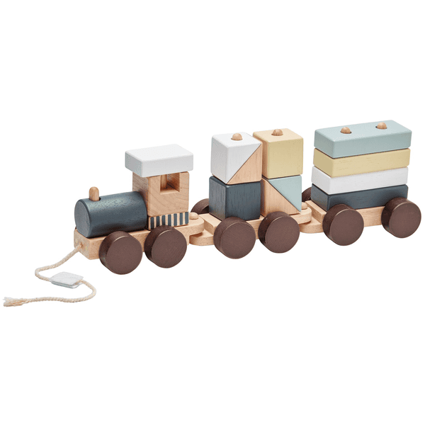 Kids Concept® Treno con blocchi di legno Edvin