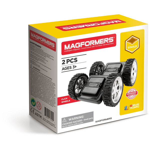 MAGFORMERS® Jeu de construction magnétique roues à clics 2 pièces