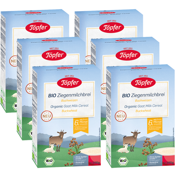 Töpfer Bio-Ziegenmilchbrei Buchweizen 6 x 200 g ab dem 6. Monat