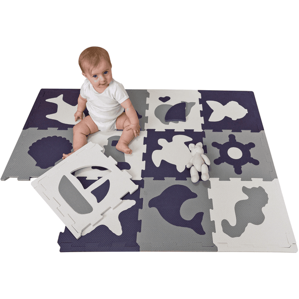 Hakuna Matte Tapis puzzle enfant - monde marin 120x90 cm