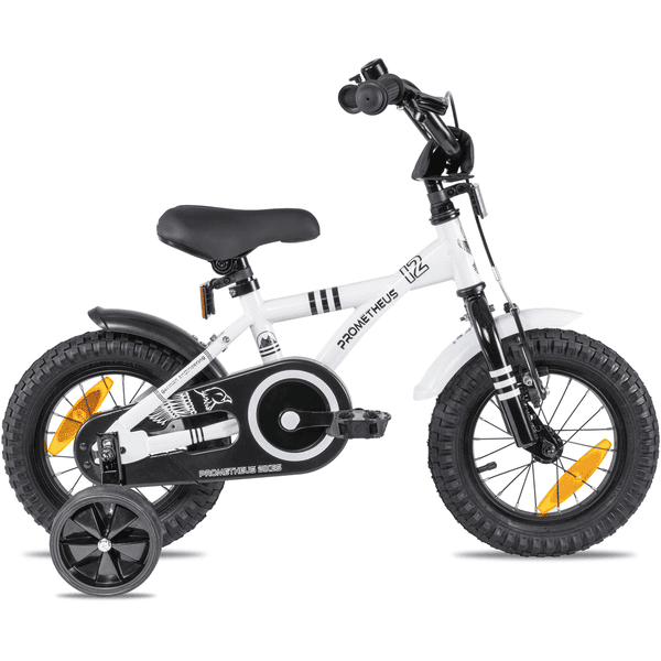 Bicicleta de bebé gris, bicicleta de 3 ruedas para niños aislada en blanco,  representación 3d