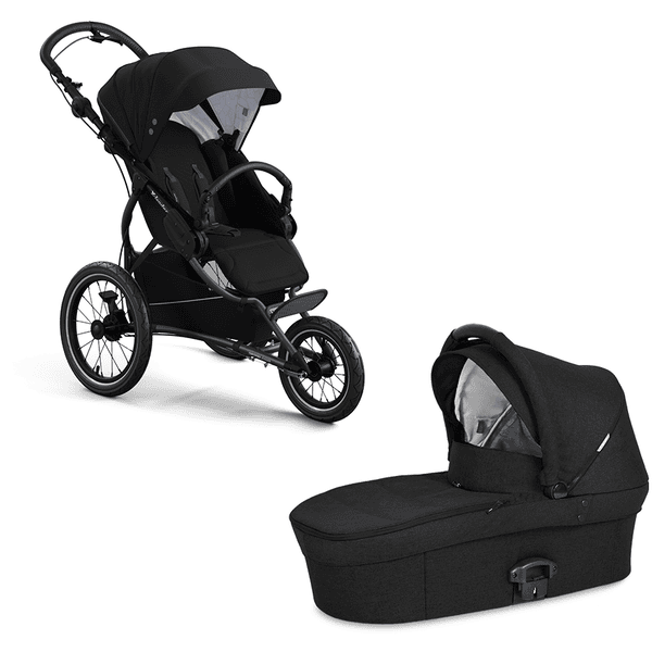 X-lander Jogger Kinderwagen X-Run Carbon Black inkl. Babywanne