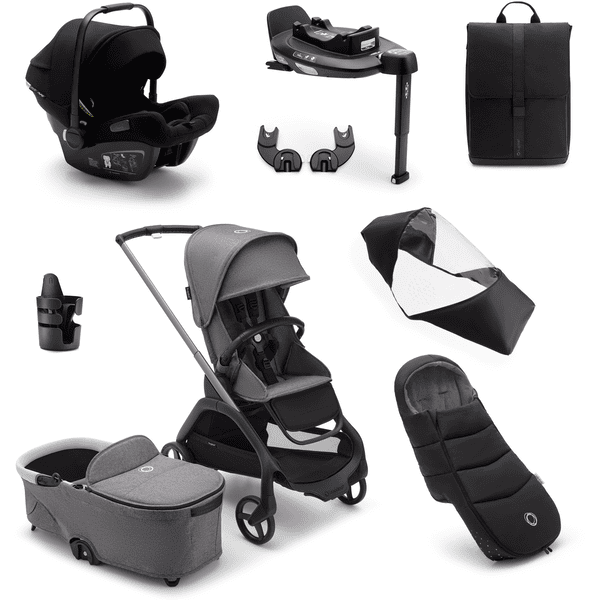 bugaboo Dragonfly Complete Graphite Grey barnevogn, Ultimate Newborn Bundle