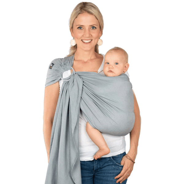 Hoppediz Fascia porta bebè Ring-Sling ultralight Hamburg Graphit