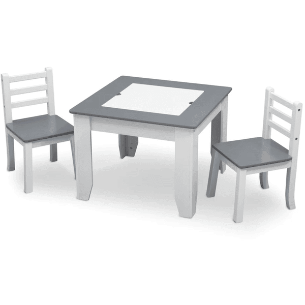 Delta Child ren MySize-pöytä, jossa on White board ja 2 tuolia - valkoinen  