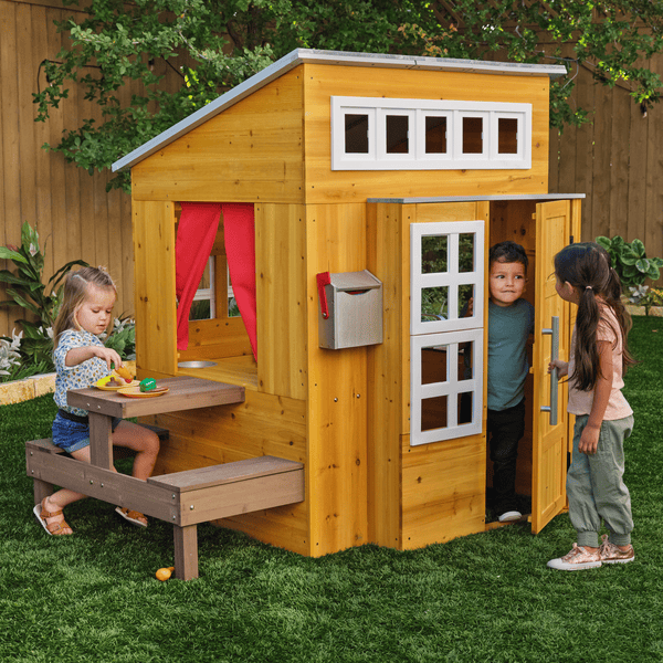 Kidkraft® Maison cabane de jardin enfant moderne bois 00182