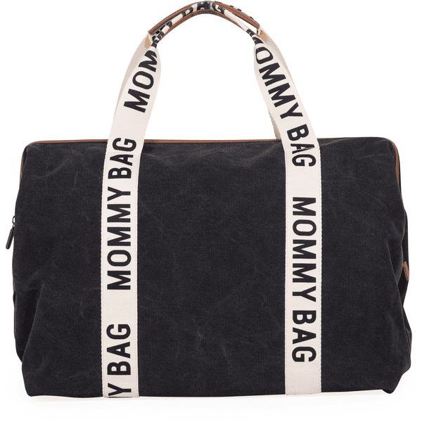 CHILDHOME Mommy Bag Signatur Canvas schwarz