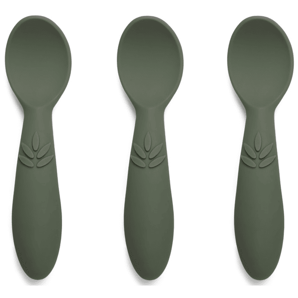 nuuroo Cuillères bébé Ella silicone Dusty Green lot de 3