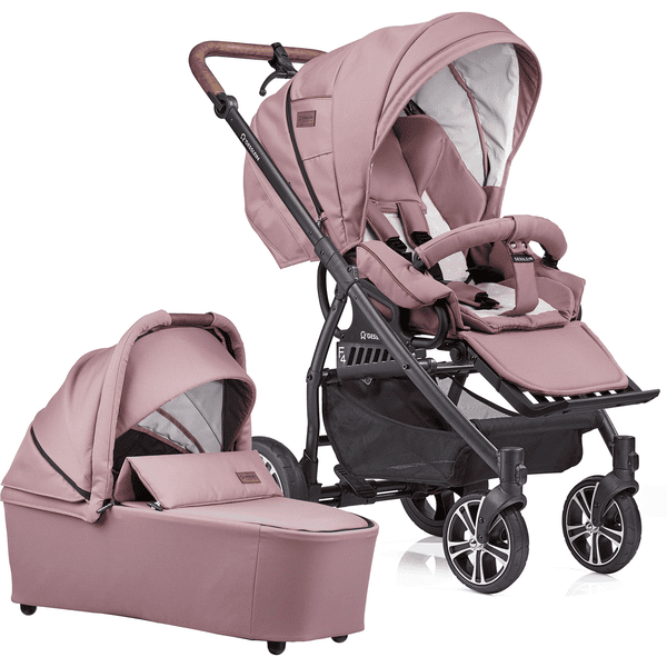 GESSLEIN Carrito de bebé combi F4 Air+con freno de mano rosa