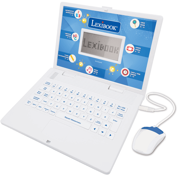 LEXIBOOK Power Kid® Lern-Laptop - 124 Aktivitäten (Deutsch/Englisch)