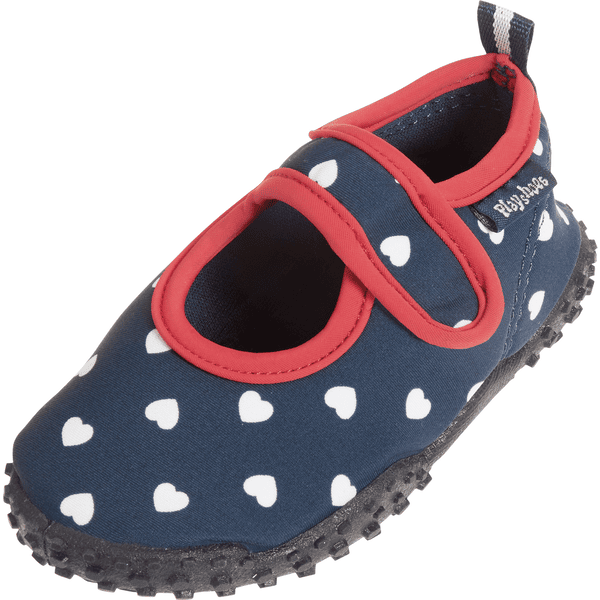 Playshoes Ochrona przed promieniowaniem ultrafioletowym Aqua shoe heart navy