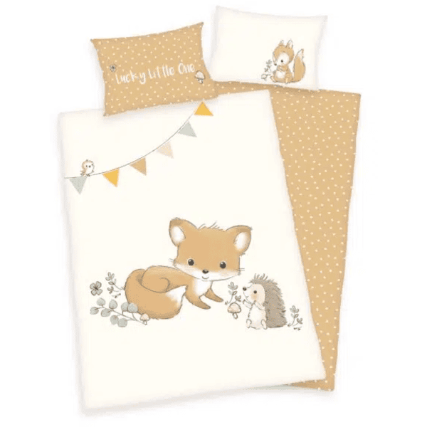 babybest® Flanellen beddengoed Forest friends 100 x 135 cm