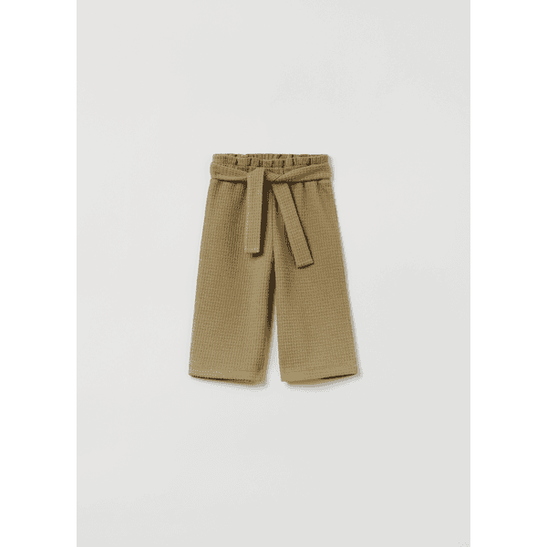 OVS Paperpag-Hose in Waffeloptik Olive