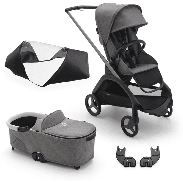 bugaboo Cochecito Dragonfly Gris Grafito completo con accesorios