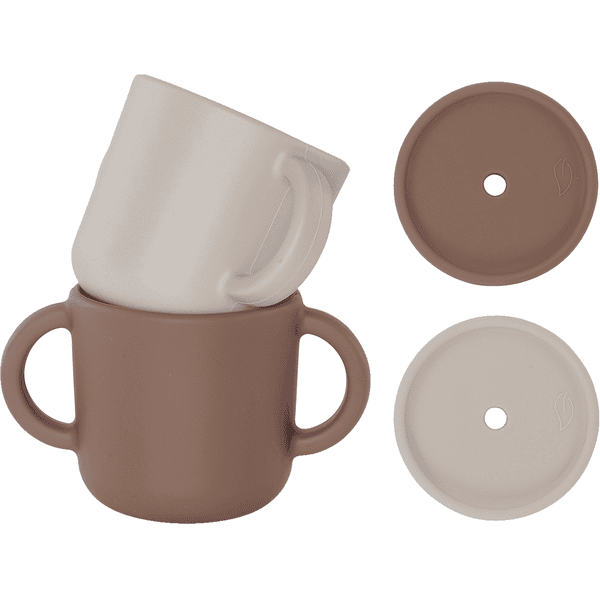 lille VILDE Taza con tapa en marrón/beige