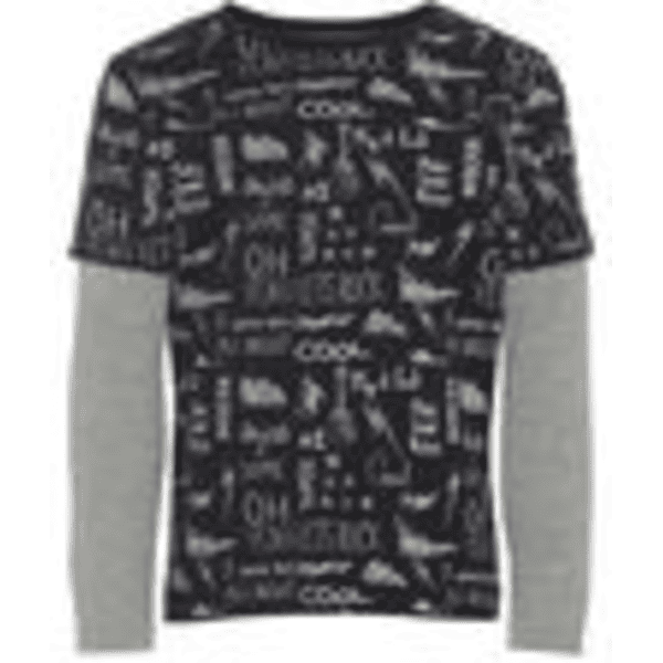 name it Boys Shirt met lange mouwen Nmmolando zwart
