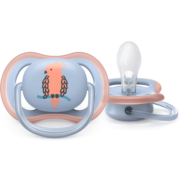Chupetes ultra air de Philips Avent, 0-6 meses, anatómico y sin BPA, 2  uds., con funda de esterilización y transporte, SCF080/17 : : Bebé