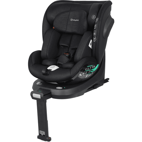 babyGO Bakovervendt bilstol i-Size Prime 360 black 