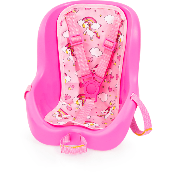 bayer Design Asiento de bicicleta para muñecas, rosa con unicornio